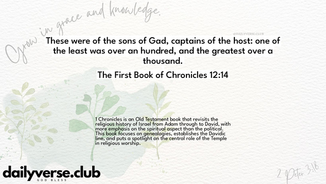Bible Verse Wallpaper 12:14 from The First Book of Chronicles