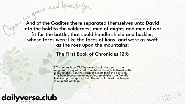 Bible Verse Wallpaper 12:8 from The First Book of Chronicles