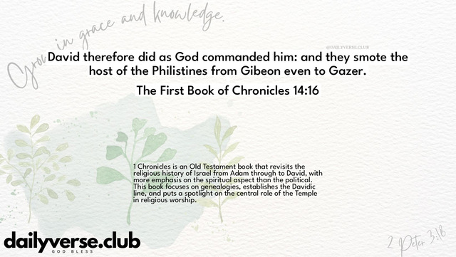 Bible Verse Wallpaper 14:16 from The First Book of Chronicles