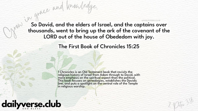 Bible Verse Wallpaper 15:25 from The First Book of Chronicles