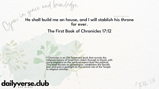 Bible Verse Wallpaper 17:12 from The First Book of Chronicles