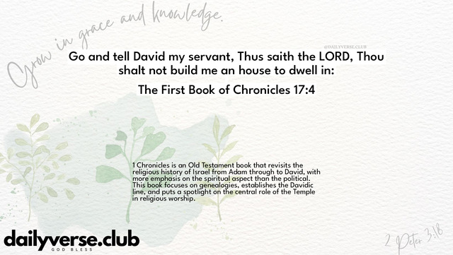 Bible Verse Wallpaper 17:4 from The First Book of Chronicles