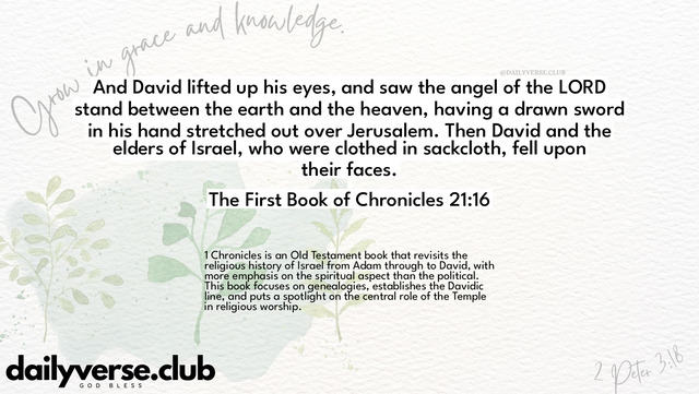 Bible Verse Wallpaper 21:16 from The First Book of Chronicles