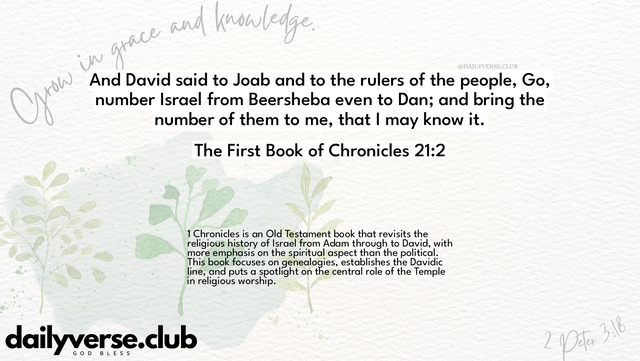 Bible Verse Wallpaper 21:2 from The First Book of Chronicles