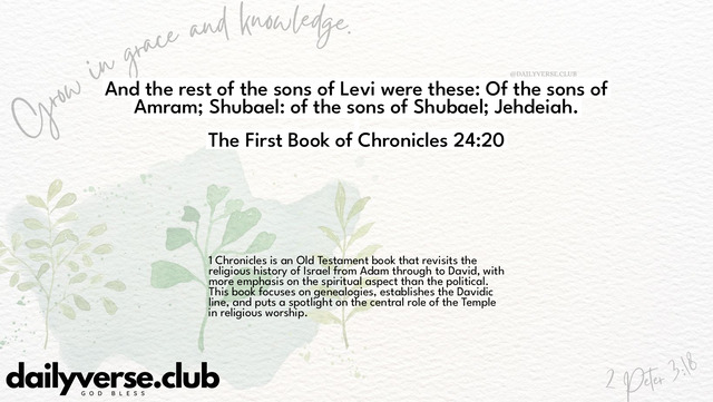 Bible Verse Wallpaper 24:20 from The First Book of Chronicles