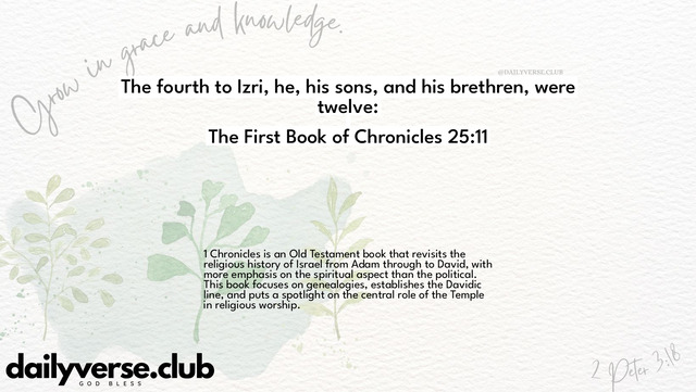 Bible Verse Wallpaper 25:11 from The First Book of Chronicles