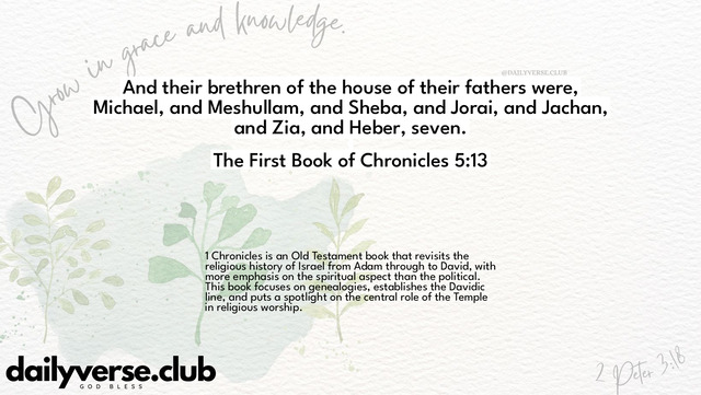 Bible Verse Wallpaper 5:13 from The First Book of Chronicles