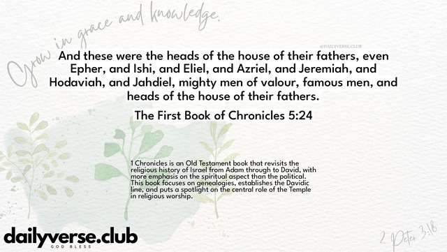 Bible Verse Wallpaper 5:24 from The First Book of Chronicles
