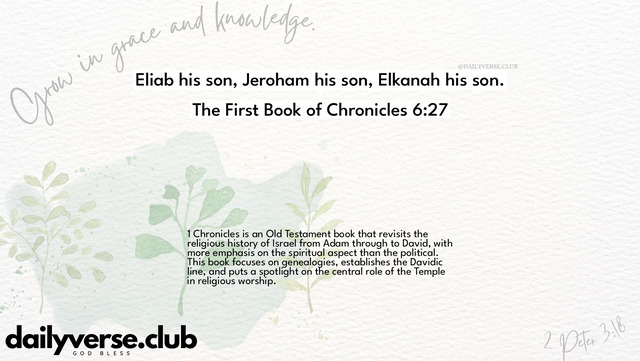 Bible Verse Wallpaper 6:27 from The First Book of Chronicles