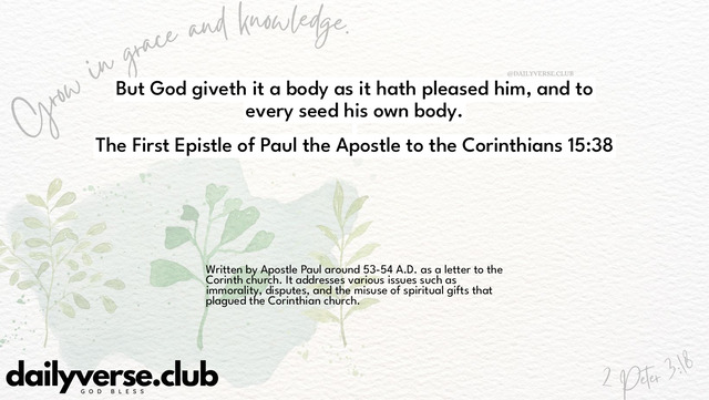 Bible Verse Wallpaper 15:38 from The First Epistle of Paul the Apostle to the Corinthians