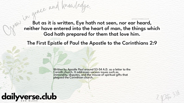 Bible Verse Wallpaper 2:9 from The First Epistle of Paul the Apostle to the Corinthians