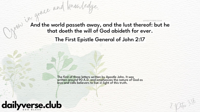 Bible Verse Wallpaper 2:17 from The First Epistle General of John