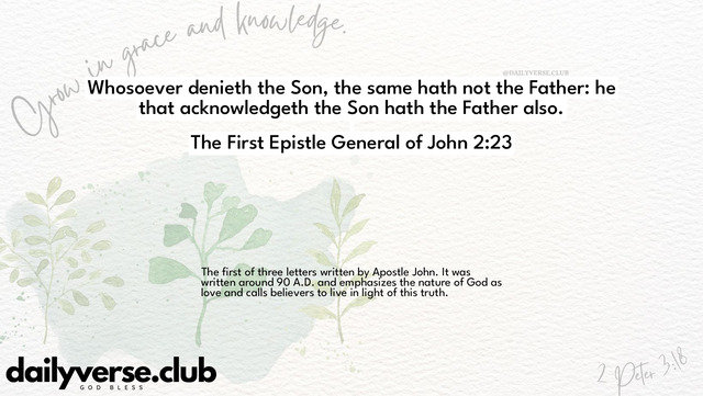 Bible Verse Wallpaper 2:23 from The First Epistle General of John