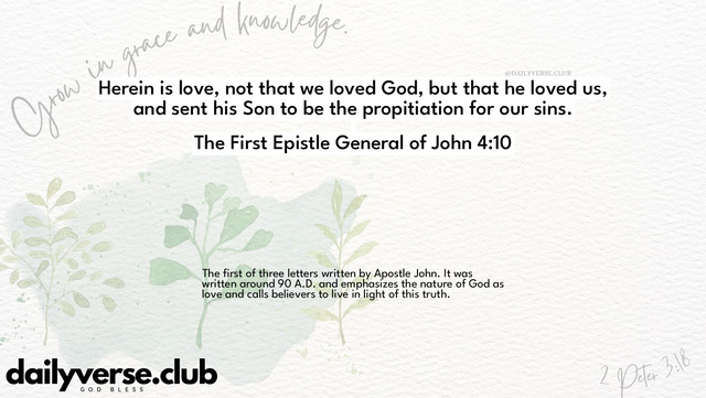 Bible Verse Wallpaper 4:10 from The First Epistle General of John