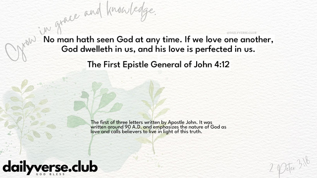 Bible Verse Wallpaper 4:12 from The First Epistle General of John