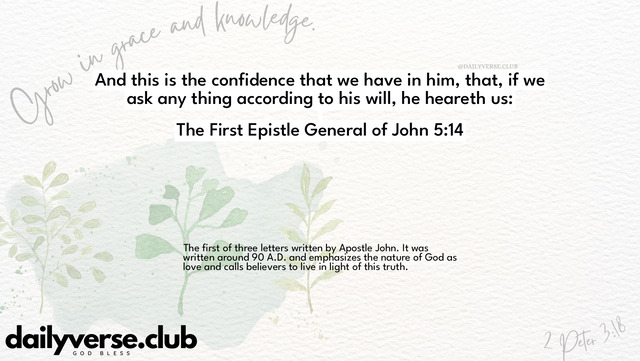 Bible Verse Wallpaper 5:14 from The First Epistle General of John