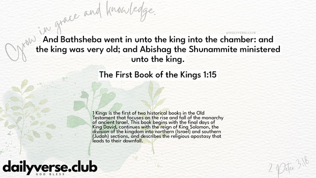 Bible Verse Wallpaper 1:15 from The First Book of the Kings