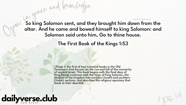 Bible Verse Wallpaper 1:53 from The First Book of the Kings