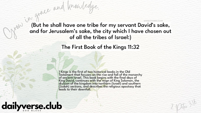 Bible Verse Wallpaper 11:32 from The First Book of the Kings