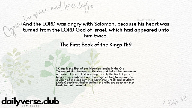 Bible Verse Wallpaper 11:9 from The First Book of the Kings