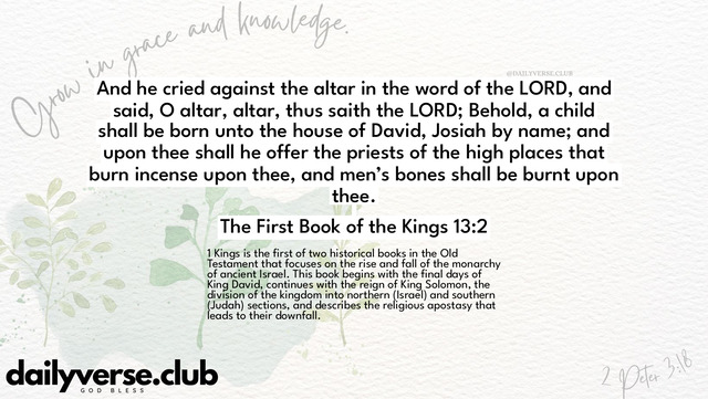 Bible Verse Wallpaper 13:2 from The First Book of the Kings