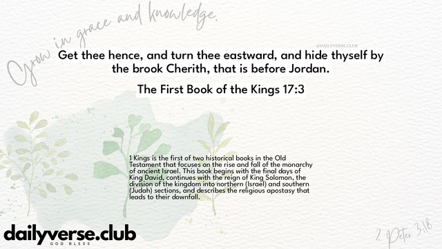 Bible Verse Wallpaper 17:3 from The First Book of the Kings