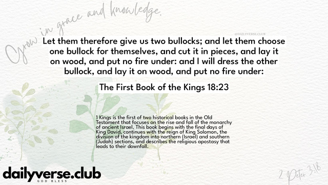 Bible Verse Wallpaper 18:23 from The First Book of the Kings