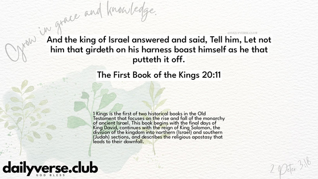 Bible Verse Wallpaper 20:11 from The First Book of the Kings