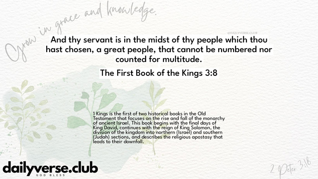 Bible Verse Wallpaper 3:8 from The First Book of the Kings