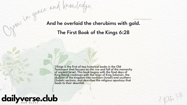 Bible Verse Wallpaper 6:28 from The First Book of the Kings