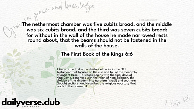 Bible Verse Wallpaper 6:6 from The First Book of the Kings