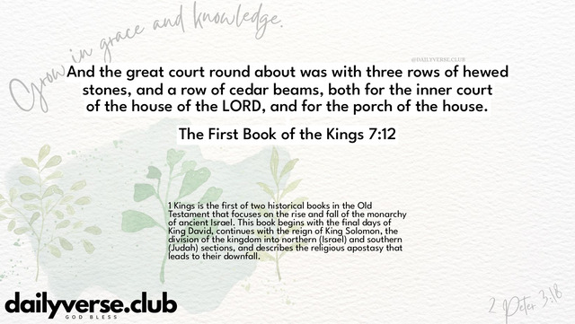 Bible Verse Wallpaper 7:12 from The First Book of the Kings