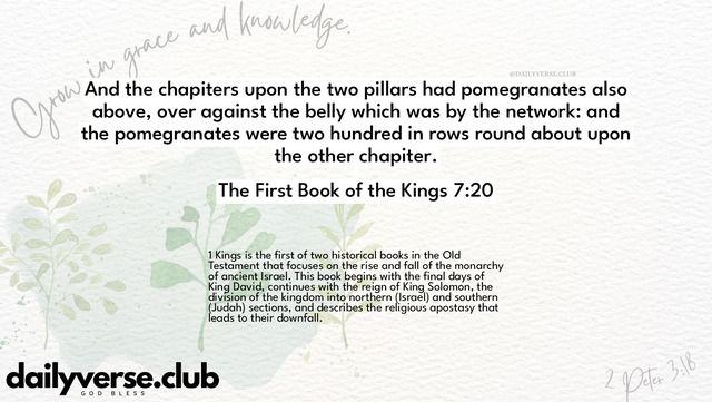 Bible Verse Wallpaper 7:20 from The First Book of the Kings