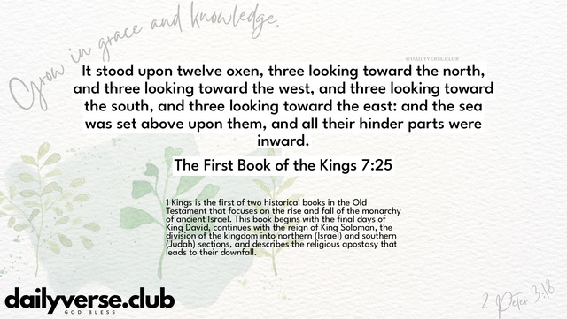Bible Verse Wallpaper 7:25 from The First Book of the Kings