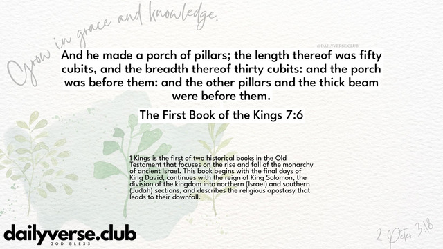 Bible Verse Wallpaper 7:6 from The First Book of the Kings