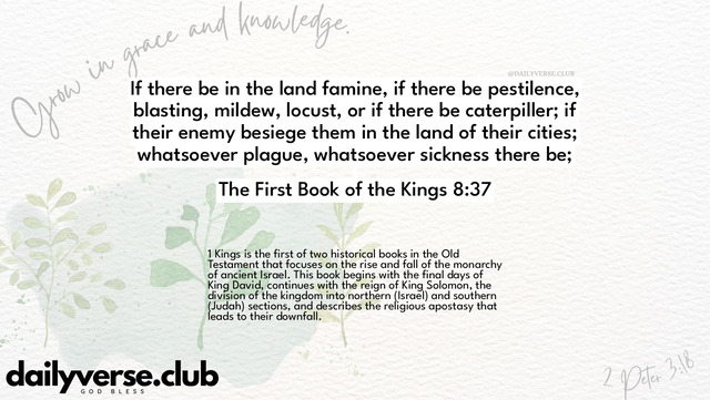 Bible Verse Wallpaper 8:37 from The First Book of the Kings