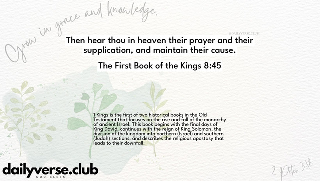 Bible Verse Wallpaper 8:45 from The First Book of the Kings