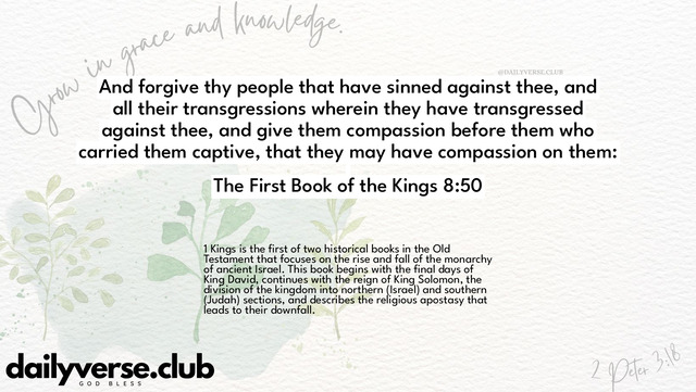 Bible Verse Wallpaper 8:50 from The First Book of the Kings