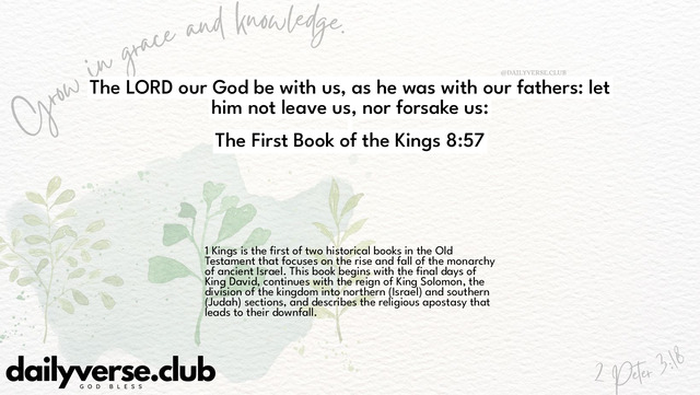 Bible Verse Wallpaper 8:57 from The First Book of the Kings