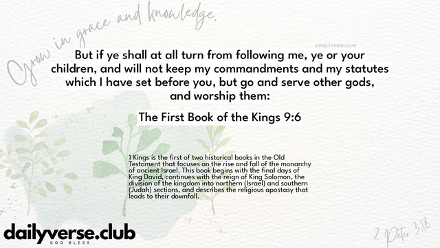 Bible Verse Wallpaper 9:6 from The First Book of the Kings