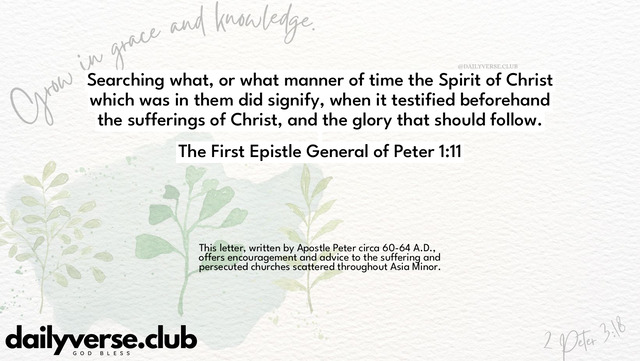 Bible Verse Wallpaper 1:11 from The First Epistle General of Peter