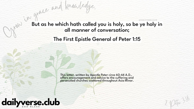 Bible Verse Wallpaper 1:15 from The First Epistle General of Peter