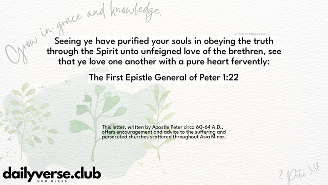 Bible Verse Wallpaper 1:22 from The First Epistle General of Peter