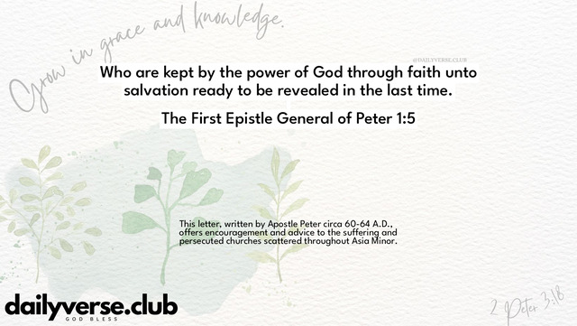 Bible Verse Wallpaper 1:5 from The First Epistle General of Peter