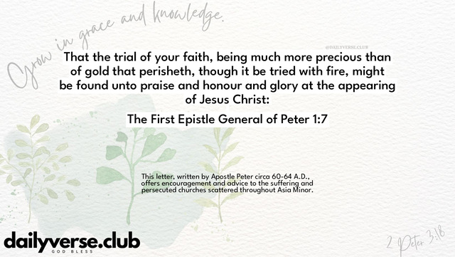 Bible Verse Wallpaper 1:7 from The First Epistle General of Peter