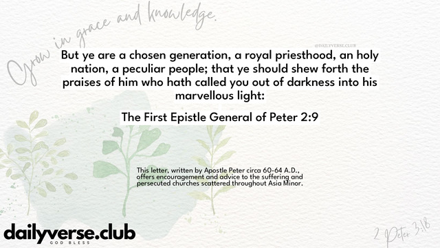 Bible Verse Wallpaper 2:9 from The First Epistle General of Peter