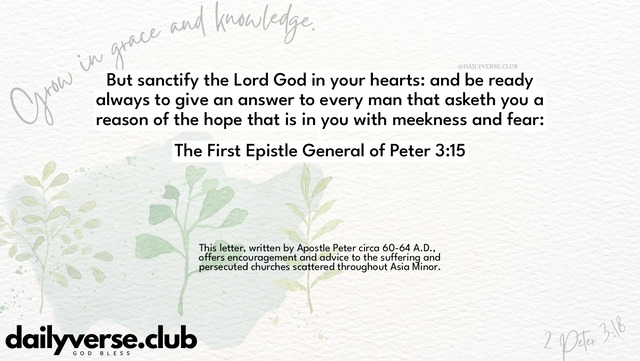 Bible Verse Wallpaper 3:15 from The First Epistle General of Peter