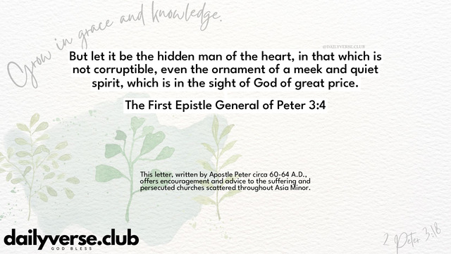Bible Verse Wallpaper 3:4 from The First Epistle General of Peter