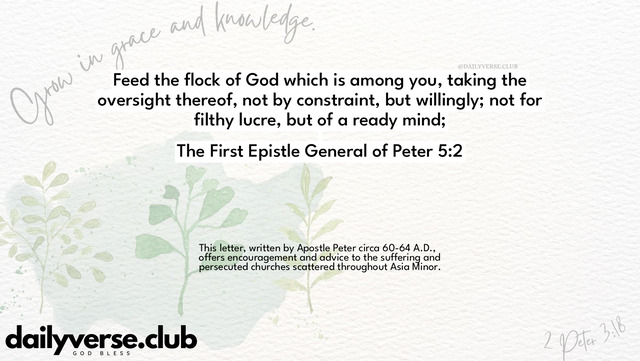 Bible Verse Wallpaper 5:2 from The First Epistle General of Peter