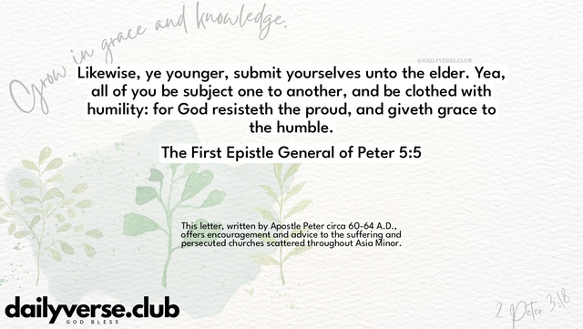 Bible Verse Wallpaper 5:5 from The First Epistle General of Peter